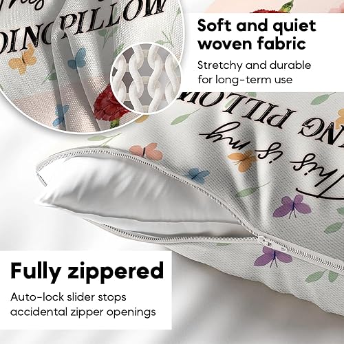 Miniatura 3 de ENCYCOM Almohada de bolsillo personalizada para lectura de libros, almohadas personalizadas con nombre, regalo para niñas ratones de biblioteca,