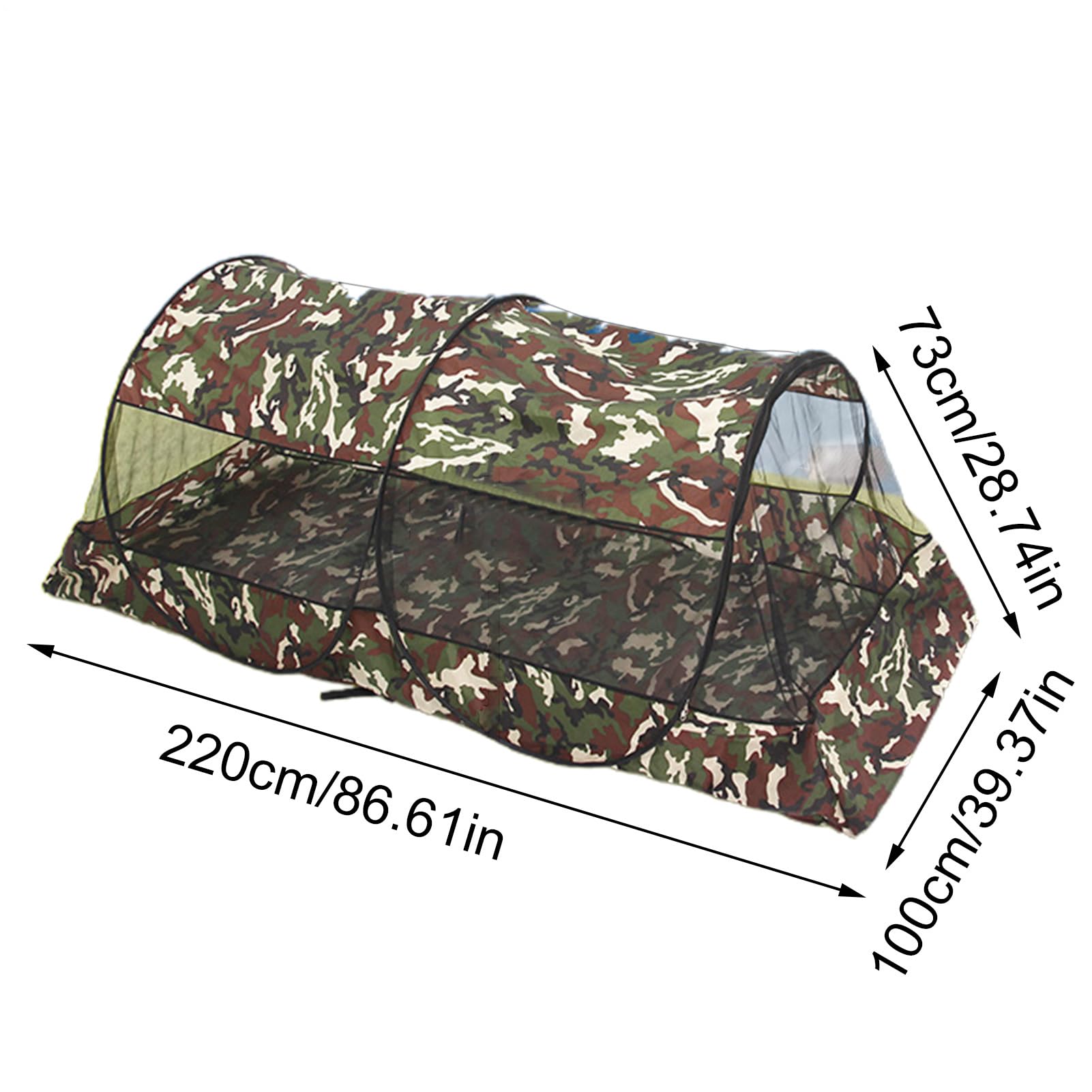 Mosqúi - Red de poliéster, plegable, fácil de abrir, equipo de protección ligero, tienda de campaña de un solo usuario doble para protección para camping, senderismo, viajes