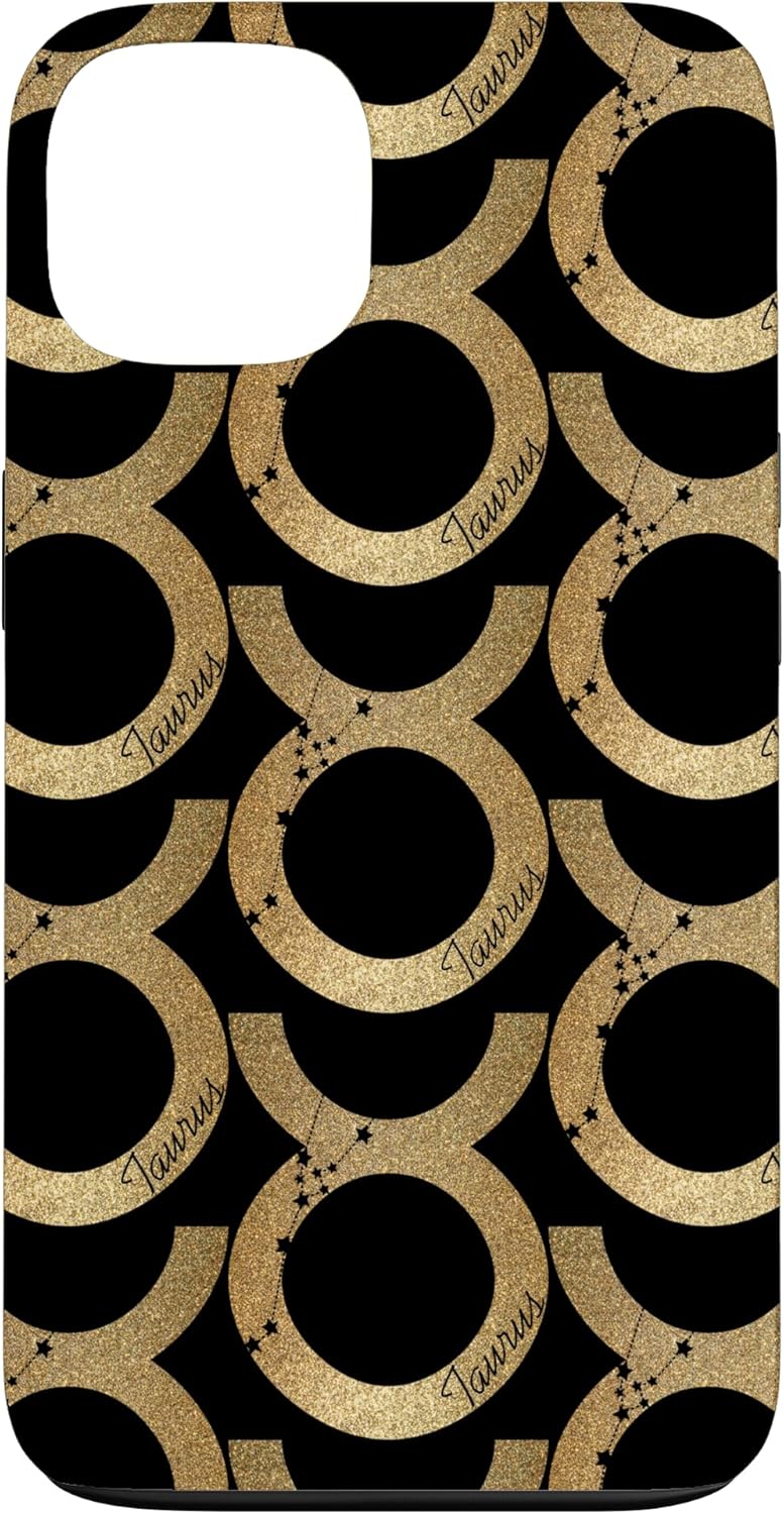 Zodiac Sign Gold-Colored Pattern For Astrology Lovers Taurus Case for iPhone 14 Pro Max