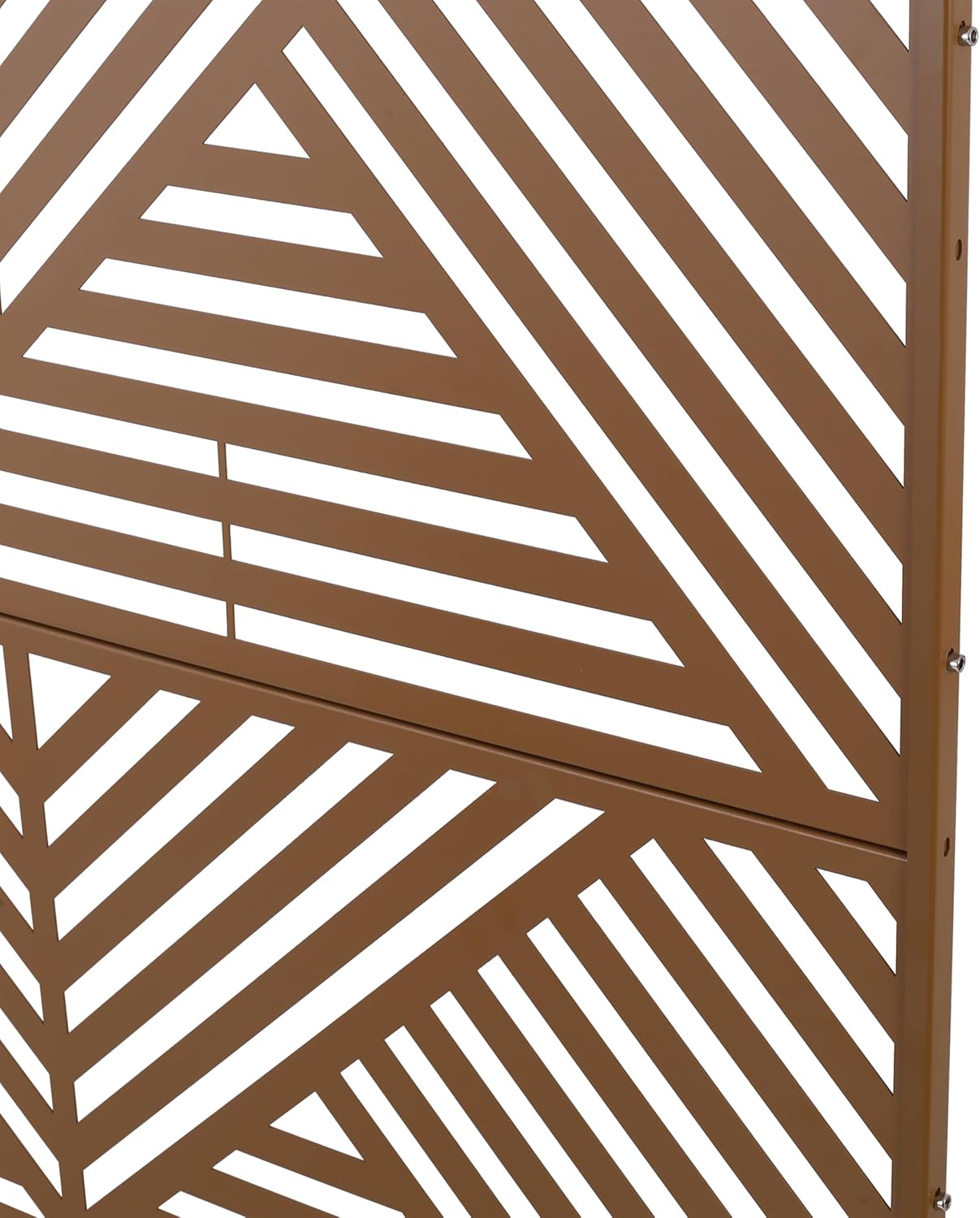 Freestanding Metal Privacy Screen 76 in H x 48 in W – Outdoor Indoor Decorative Fence Panel for Patio, Balcony, Deck, Garden, Lawn, Living Room & Office