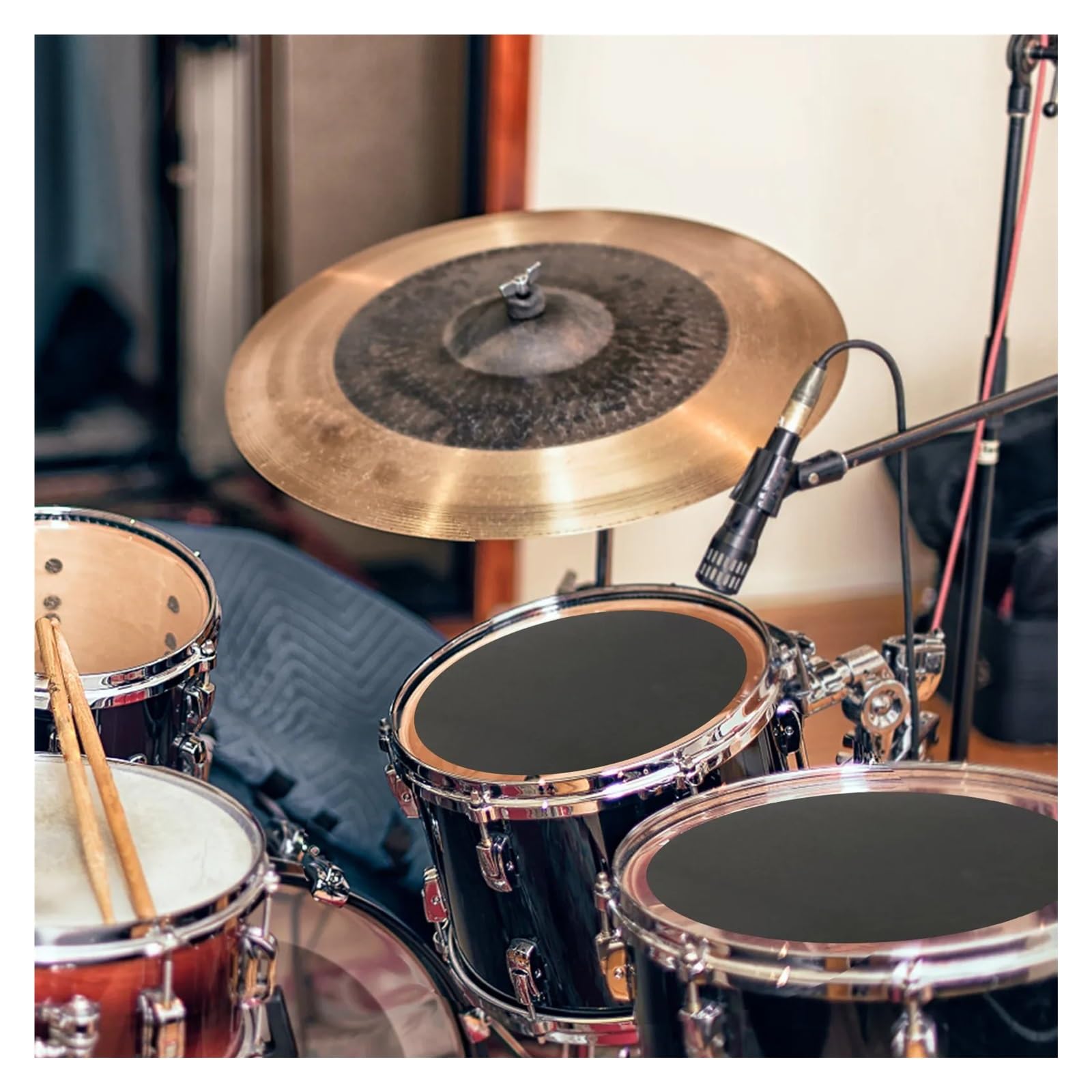 Schaumstoff-Dämpfer-Pads, 4 Stück, Schalldämpfer, Snare-Drum