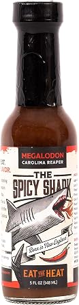 The Spicy Shark Megalodon Carolina Reaper Hot Sauce, 148ml