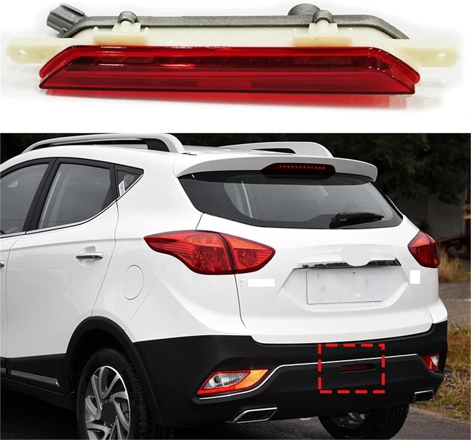 High Level Brake Light Car Red Third High Brake Light Rear Brake Light High Mount Stop Lamp For Mustang 2010-2014 image 2