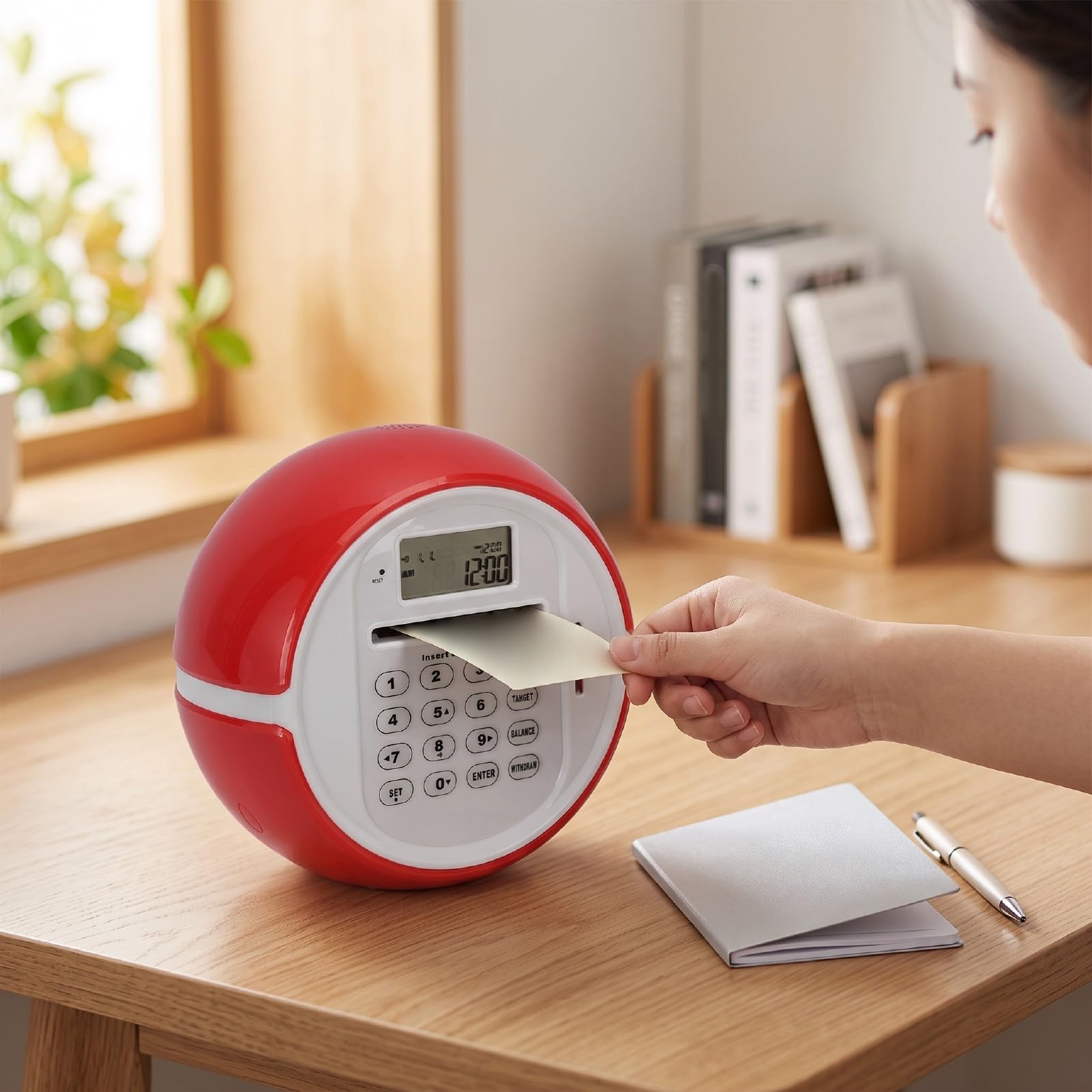 Denash Tirelire ATM, Tirelire électronique avec Verrouillage par Mot de