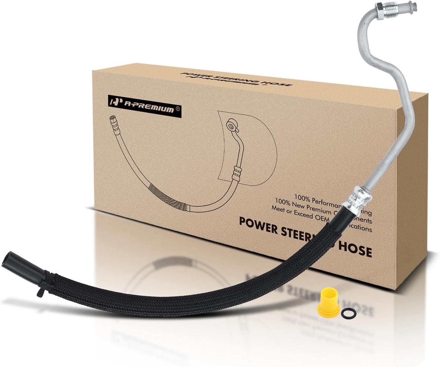 A-Premium Power Steering Return Hose Line Assembly Compatible with Ford E-150 E-250 2007-2014 E-350 Super Duty 2004-2015 Gear To Cooler