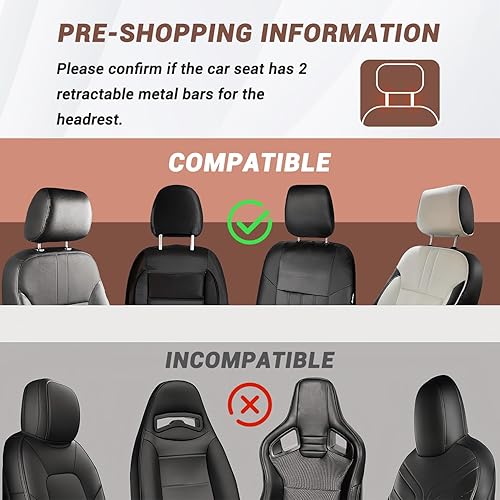 Miniatura 9 de Almohada para reposacabezas de automóvil, reposacabezas de espuma viscoelástica gruesa, almohada de soporte para el cuello, reposacabezas ajustable