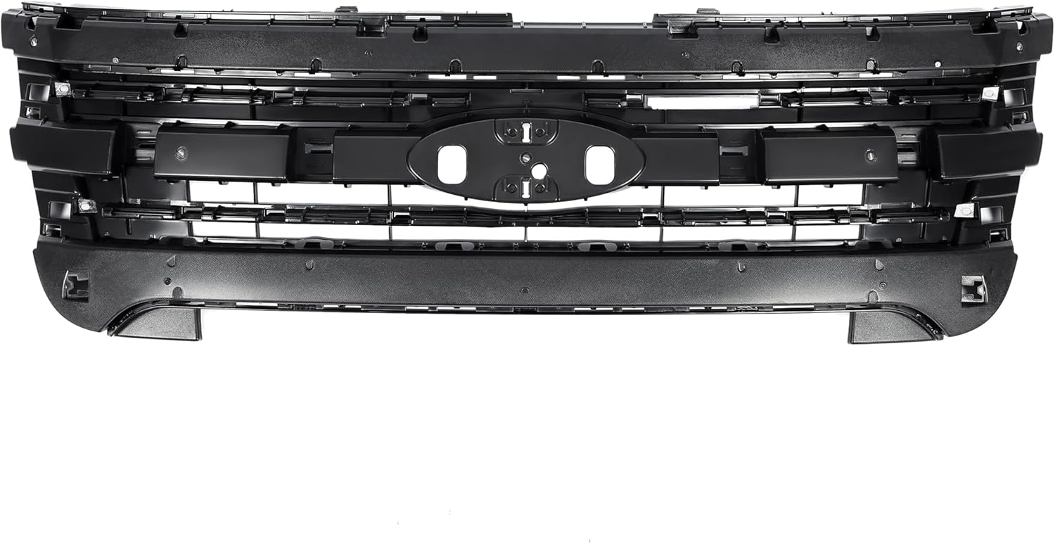 ‎KUAFU Grille Shell Compatible with 2011-2015 Ford Explorer, 2013-2015 Ford Police Interceptor Utility Base Front Bumper Grill Shell Plastic (ABS) Black Replacement for BB5Z8A284AA FO1223118