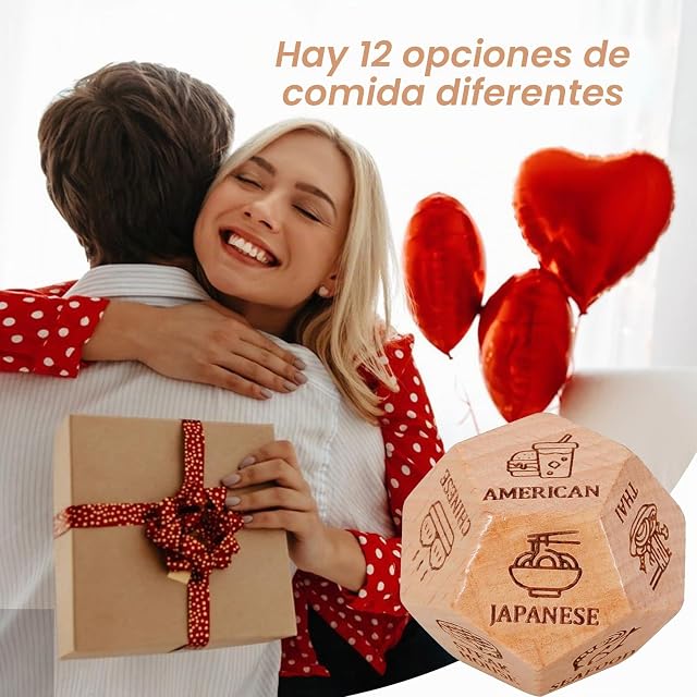 Foto 7 de 8 de Dados de Madera para decisión de Alimentos, Dados Reutilizables para Llevar
