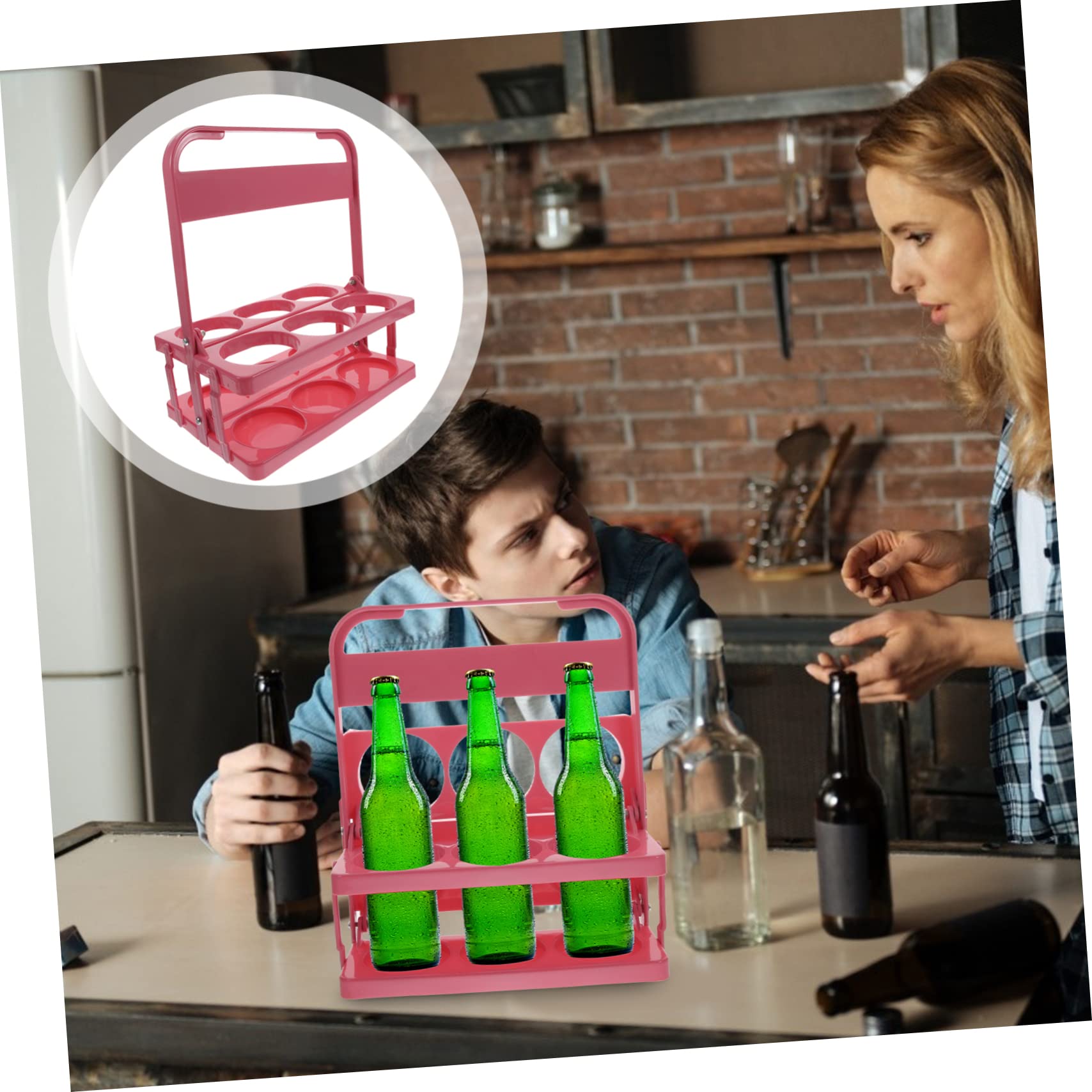 Levemolo Bottle Holding Organizer Portable Beer Carrier Beer Rack and Comfortable Handle