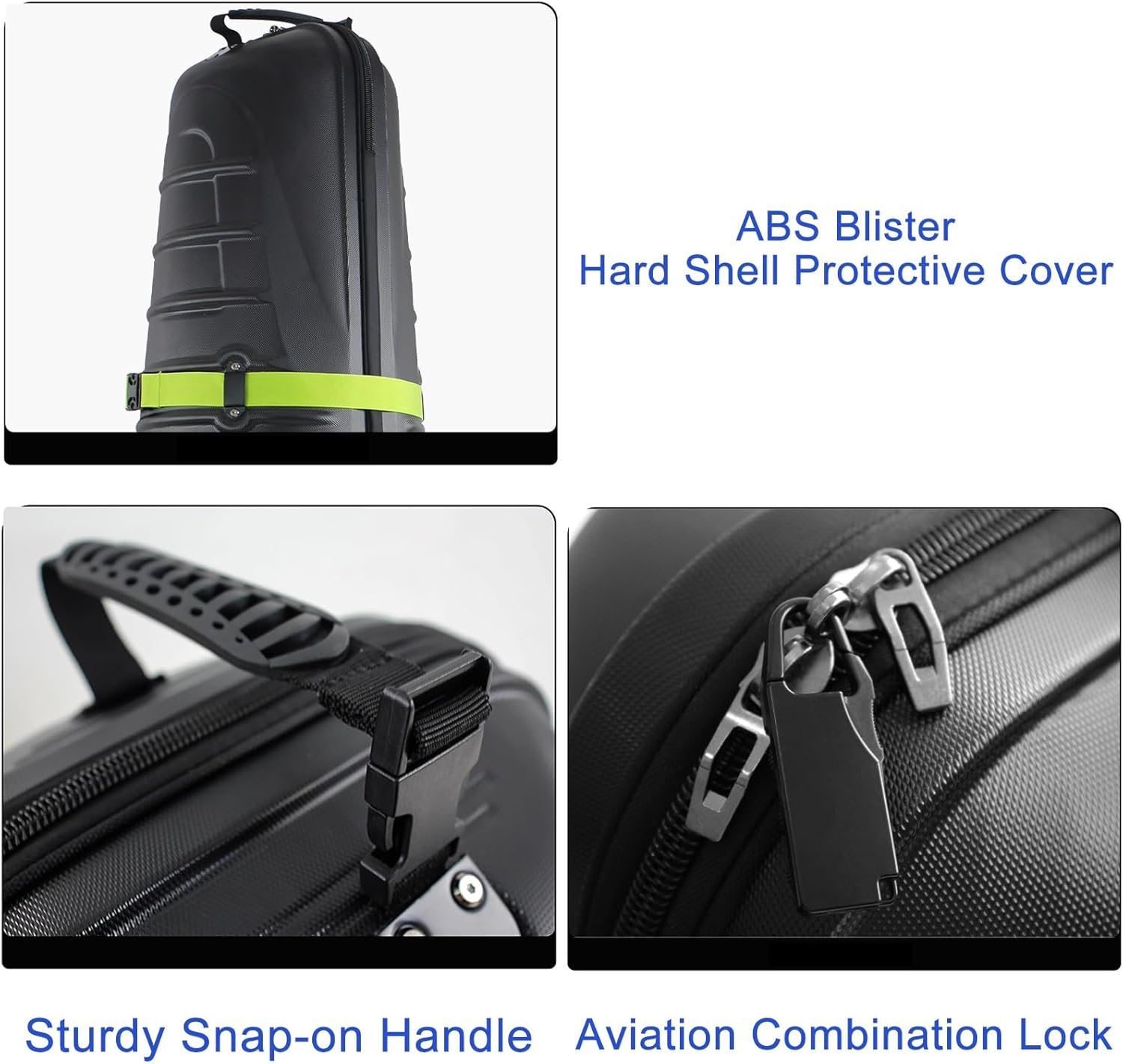 Golf Travel Bags for Airlines, Ghard Shell Golf Travel Case with Wheels, Waterproof 1680D Nylon and ABS Plastic, Easy to Move and Foldable