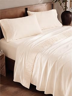 Bedsure Queen Sheet Set - 4 Pieces Soft, Breathable, Cooling Bed Sheets