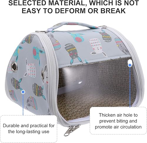 Miniatura 3 de Mochila de viaje, mochila para hámster, bolsa de transporte transpirable para animales pequeños, bolsa de viaje para conejillo de indias, ardilla,