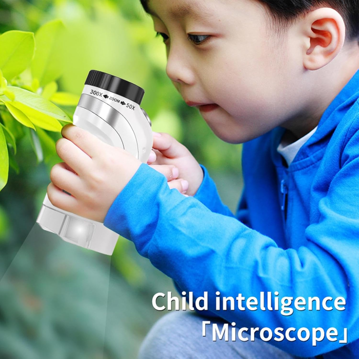 Genérico Portable Microscope - Portable 50x-300x, Pocket Digital Microscope, for Children and Boys Classroom and Outdoor Use Gift for Christmas New Year and Birthday