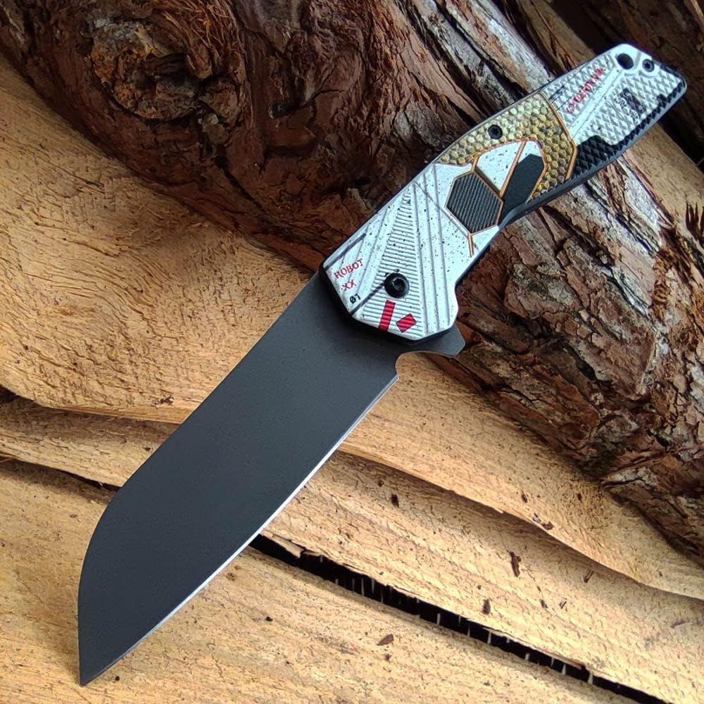 Camping Hunting Fishing Fold Knife, Utility Fruit Knife 4.5inch Closed