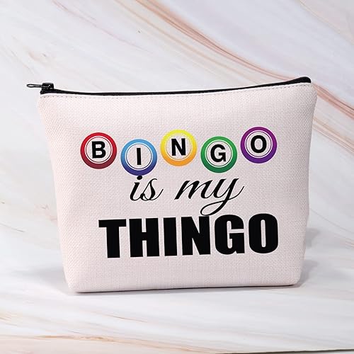 Miniatura 4 de BDPWSS Divertidos regalos de bingo, bolsa de maquillaje de bingo, regalo de bingo, regalo de bingo es mi Thingo para jugadores de bingo, regalo de