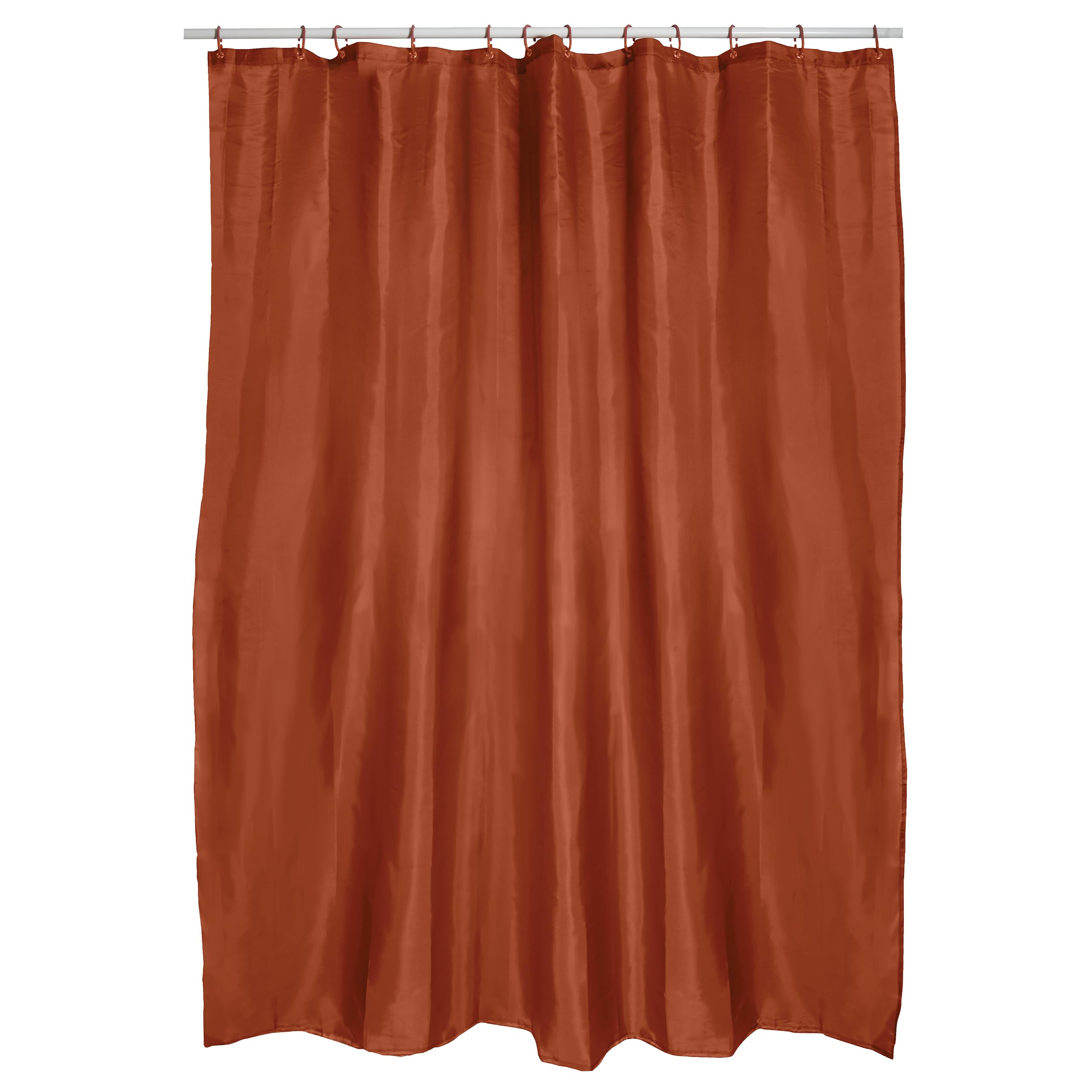Tenda da doccia 120 x 180 cm, stile bohémien, colore terracotta, tessuto in poliestere impermeabile e antimuffa, lavabile con 12 ganci | Leroy Merlin