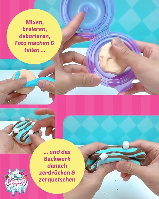 Foto 3 de 8 de Slimy Sugary Crush Mini - Dooonuts, Slime y Plastilina Juego Creativo para Mezclar, Moldear y Decoración…