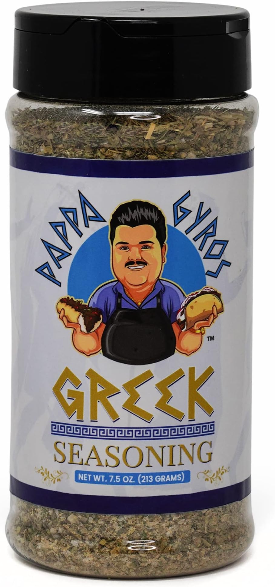 Pappa Gyros Greek Seasoning Blend, No MSG, Gluten Free, 7.5 Oz | Authentic Mediterranean herbs and spices for bold Greek flavor