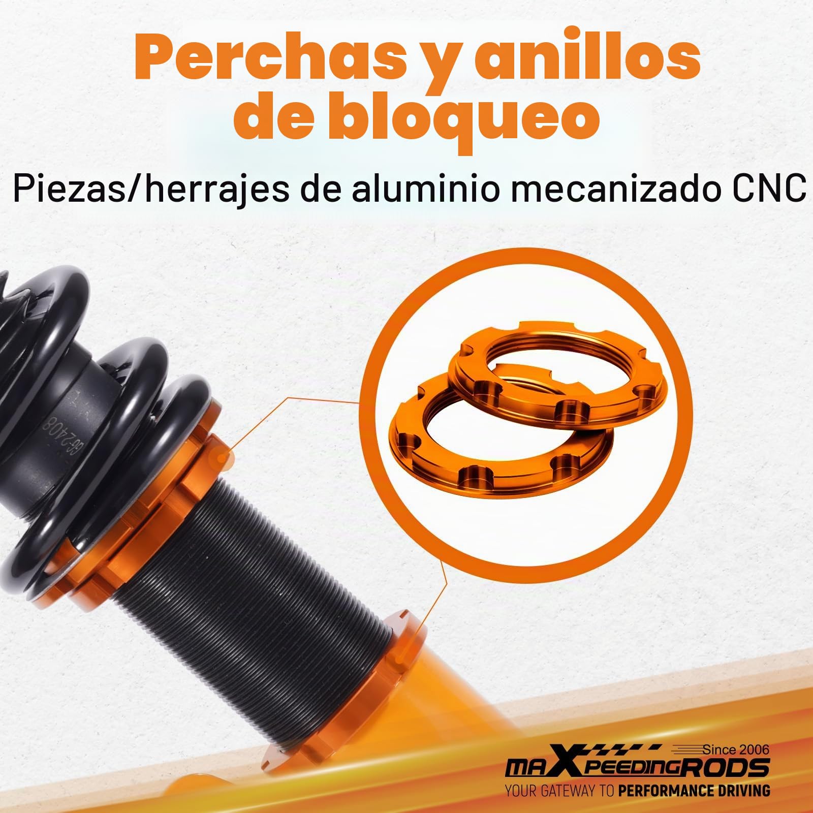 maxpeedingrods Suspensión ajustable rosca Oro