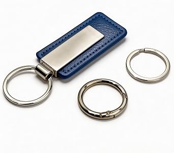 Universal Leather Car Keychain, Unisex Key Fob with 360 Swivel & DRing, Premium Gift for Drivers 1 Pcs