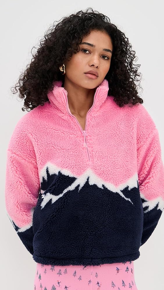 Amazon.com: Beach Riot Women's Leona Faux Sherpa Top, Snowy Peaks