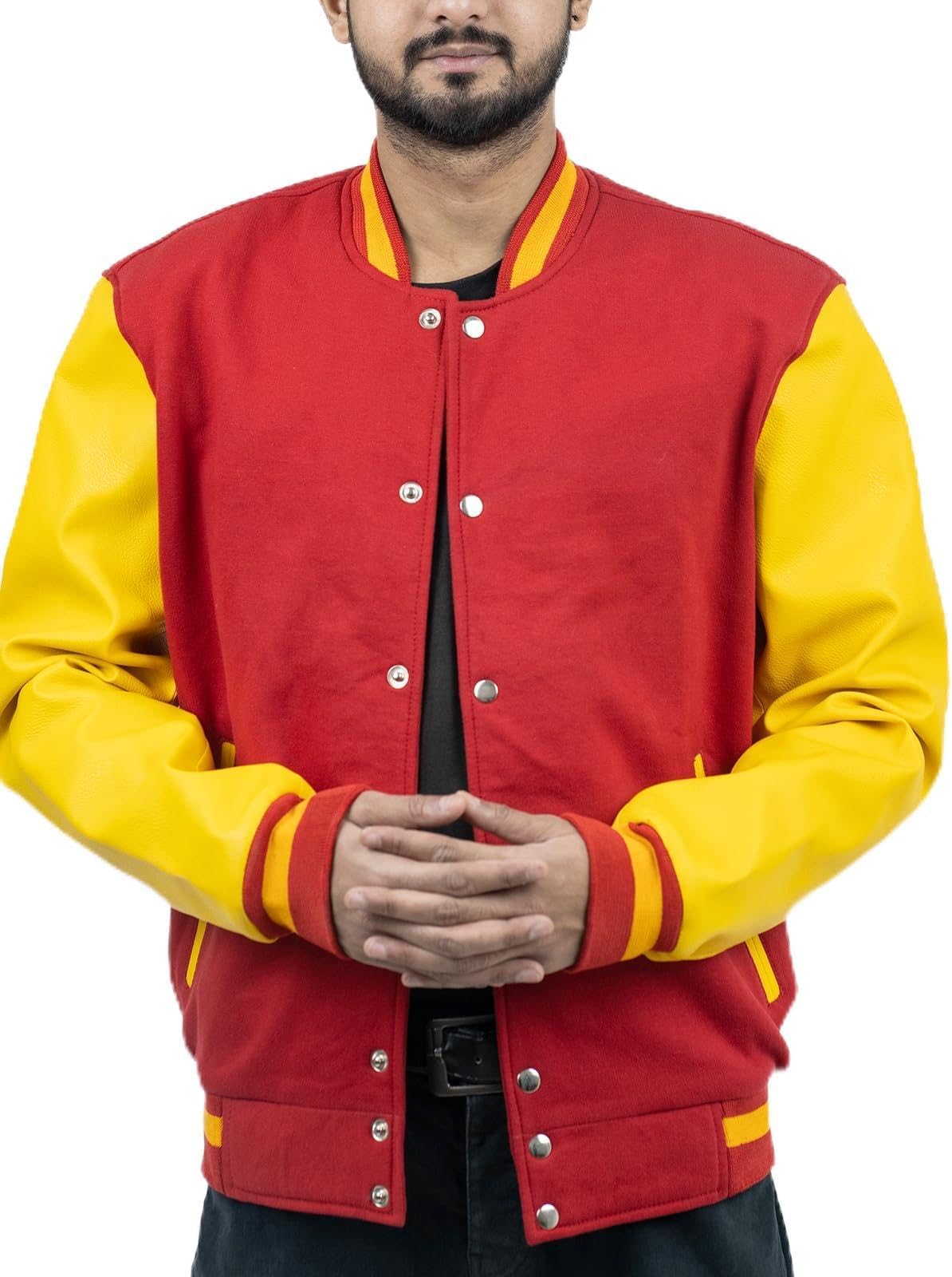adidas red varsity jacket