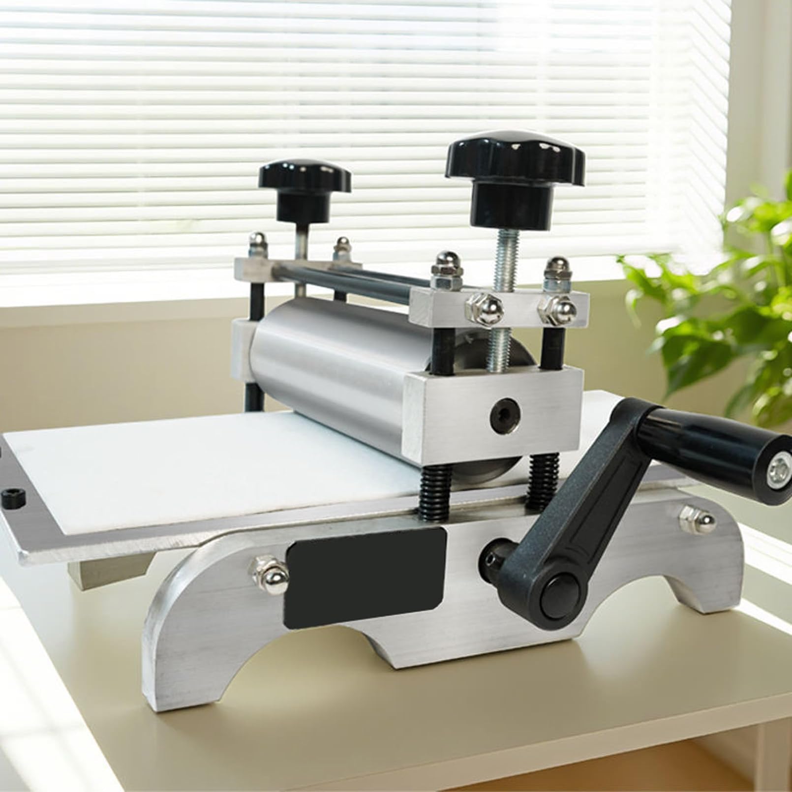 Stampa manuale e macchina per incisione, stampa a base piatta con altezza regolabile del rullo, pressa per incisione laminatore per stampa su legno e rame
