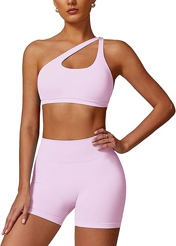 ABOCIW Workout Sets for Women 2 Piece Seamless High Waist Scrunch Butt Lifting G