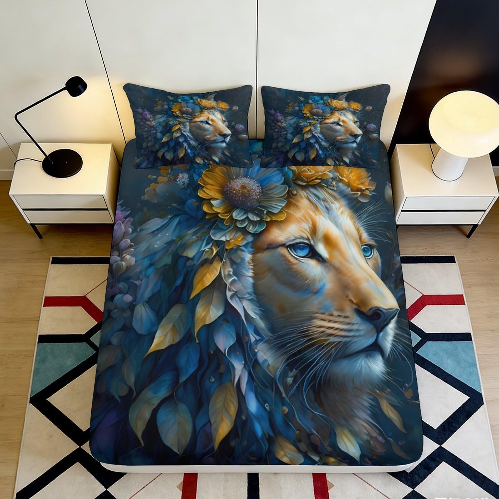 3D Printed French Bulldog Fitted Sheet Microfiber Elastic Hem Bedroom Bedding Non-Slip Deep Pocket Mattress Fitted Cover 120x200x25cm