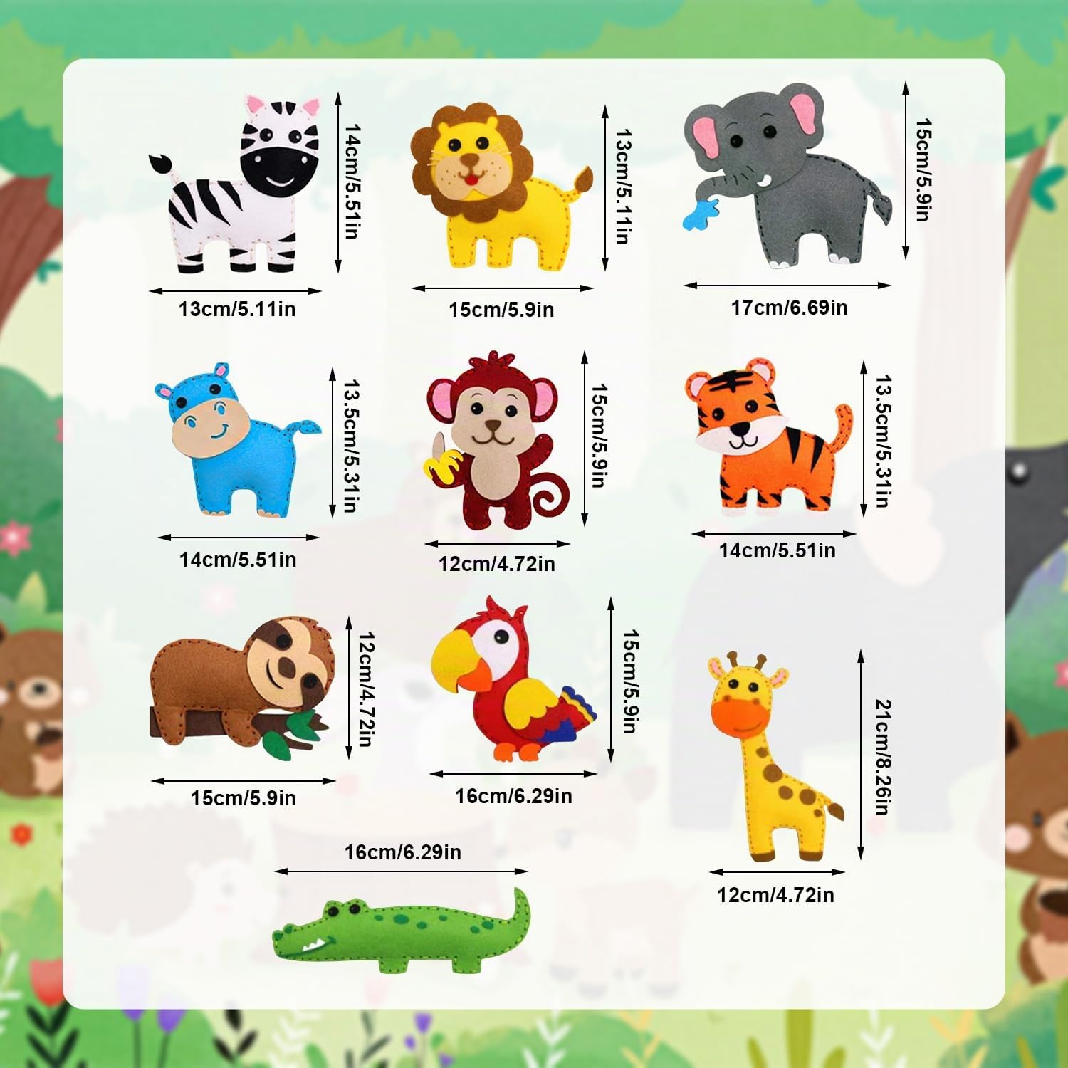 Kit de Couture Enfant Feutre Animal - Adapté aux Débutants