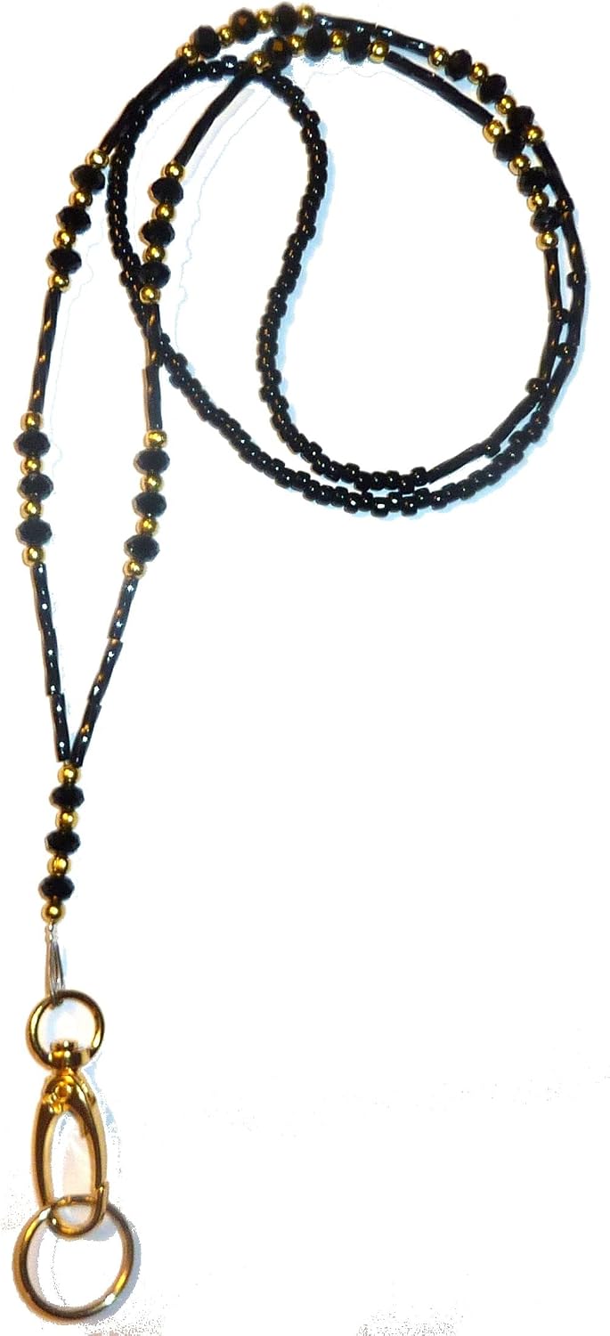 Crystal Style Fashion Women's Beaded Lanyard 34, Breakaway and Non breakaway available
