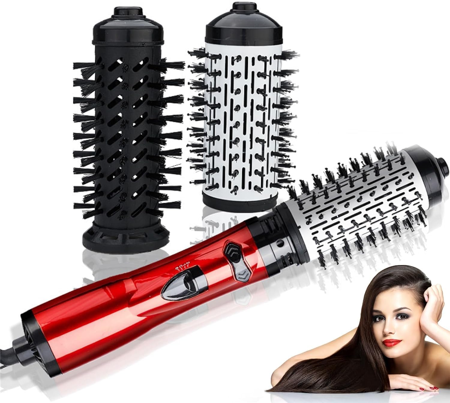 SayfuR 3-in-1 Hot Air Styler and 360 Rotating Hair Dryer, Thermal Brush With 3 Temperature Settings, Electric Negative Ion Hair Styler Brush
