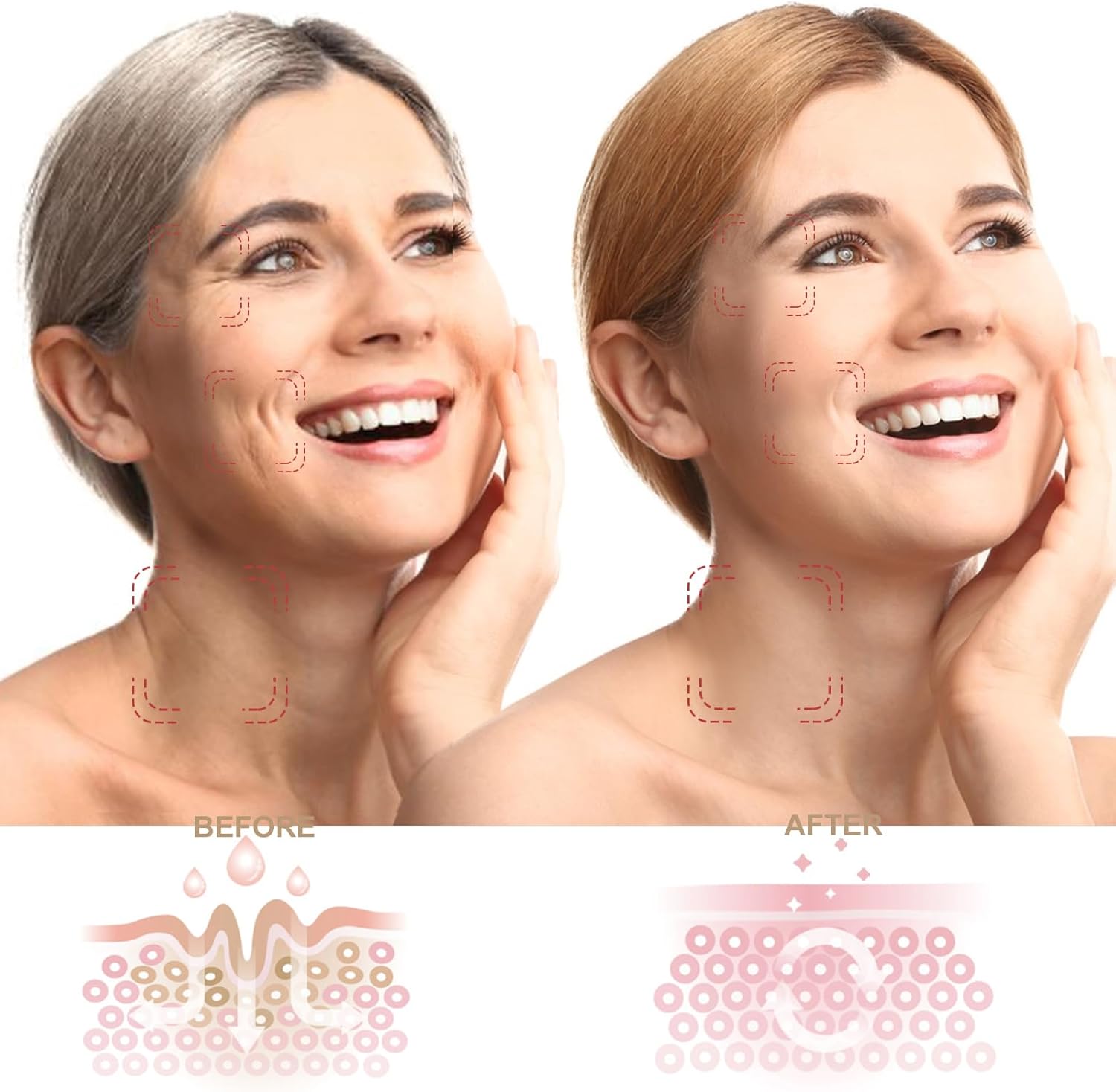 Face and Neck Massager,7 Color LED Facial Massager for Skin Care,Light Therapy for Face, Multifunctional Beauty Massager Tools - Image 5