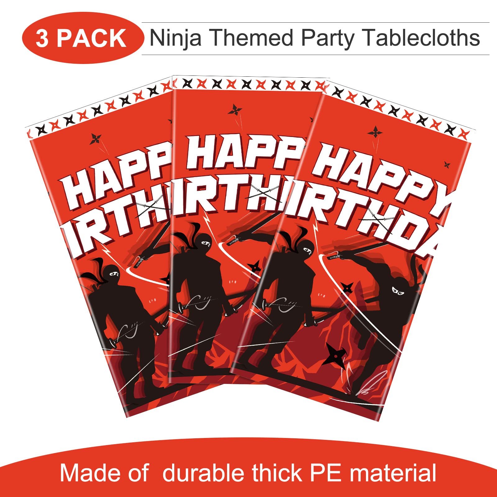 Tatuo 3 Pieces Foil Party Rectangular Table Covers...