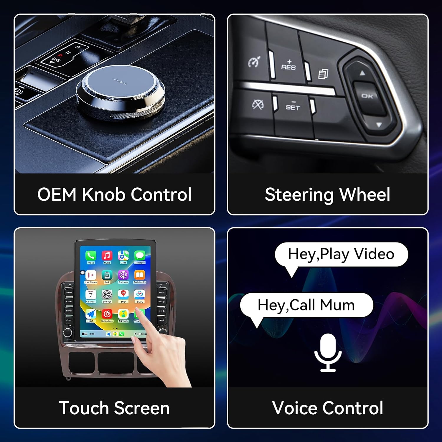 Android 14 Car Radio Compatible with Mercedes Benz S-Class W220 1998-2005,4G+64GB,9.7" Touch Screen Car Stereo with Wireless Carplay Android Auto,FM/GPS/SWC/Mirror Link/Backup Camera