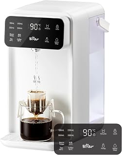 Bear Instant Hot Water Dispenser, 3s Fast Heating Water Boiler, 3L Large Capacity, 10 Temp Levels for Tea, Coffee & Baby Formula, Energy Saving, Smart LED Display, Child Lock, BPA-Free