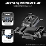 NEEWER V Plaque de batterie de montage NATO Rails, Arca Type Plaque de base pour RS4 Pro RS3 Pro Gimbal, Modulaire DSLR Caméra Vidéo Rig Compatible avec SmallRig Cage de la caméra de batterie de verrouillage V, PS016