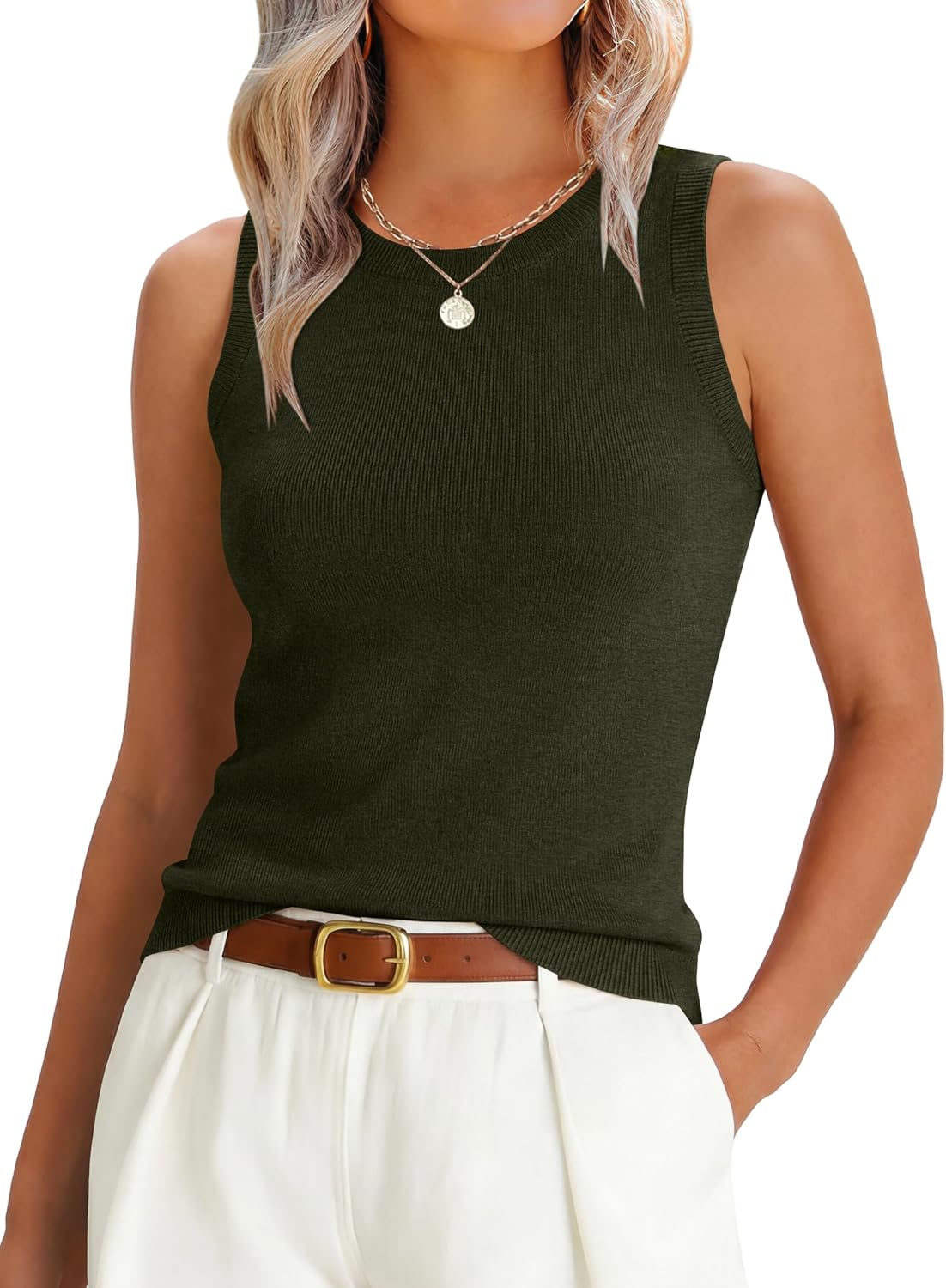 ANRABESS Sleeveless Sweater Tank Top just $17.98 at Amazon