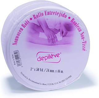 Depileve Wax Strips Roll - Nonwoven Waxing Strips - Facial and Body Hair Removal - 50 Yards