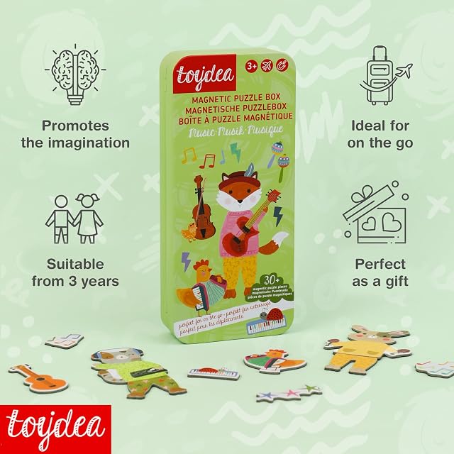 Foto 3 de 8 de Toydea Juego magnético de puzzle Box Music, juego magnético para niños a partir de 3 años