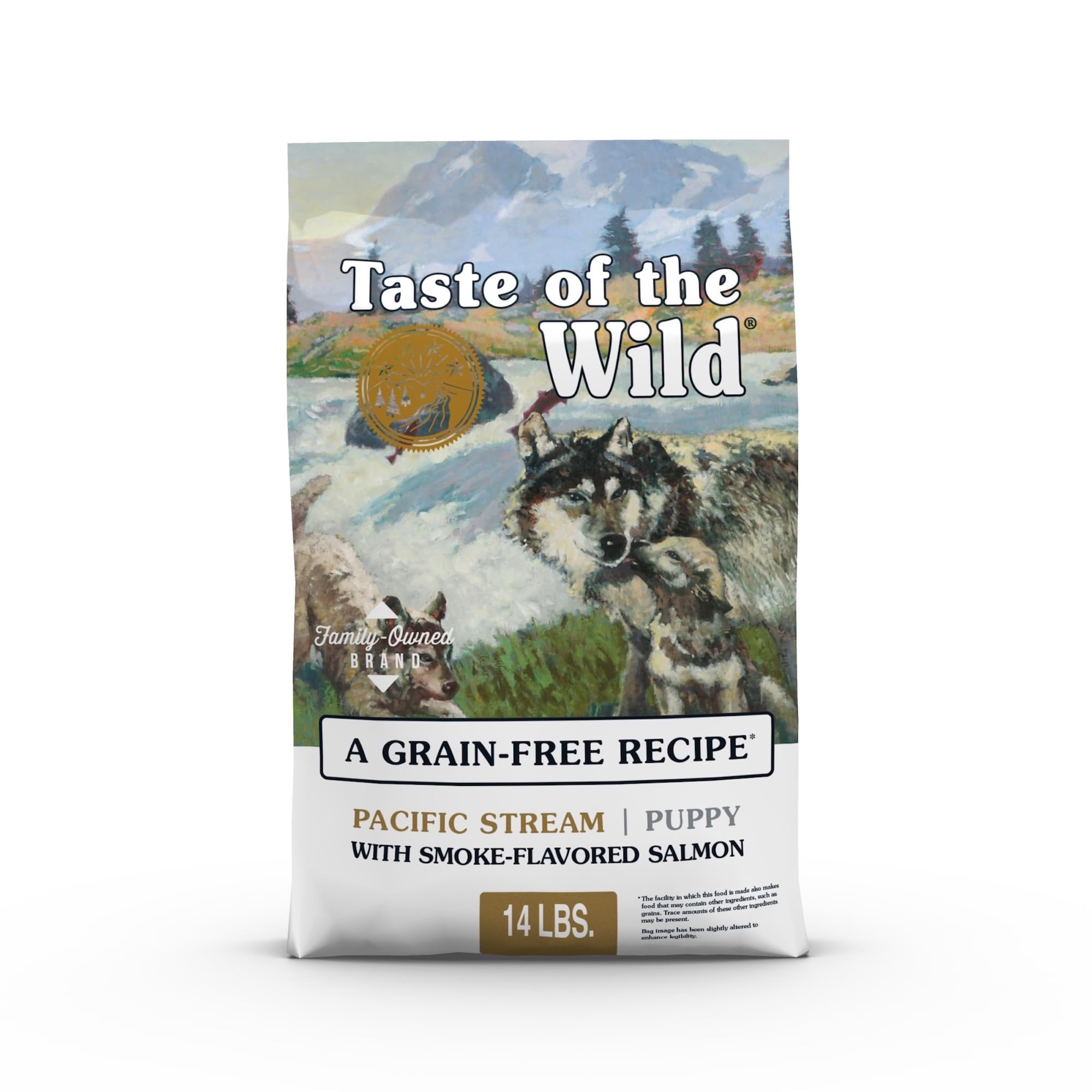 Taste of The Wild Pacific Stream Grain-Free Dry Puppy Food with Smoke-Flavored Salmon 14lb