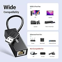 Vista 5 de UGREEN USB to Ethemet Adapter, 10/100 Mbps Network Adapter, with Ax88772D ChipRJ45 Wired LAN Dongle for Laptop, Compatible with Nintendo Switch