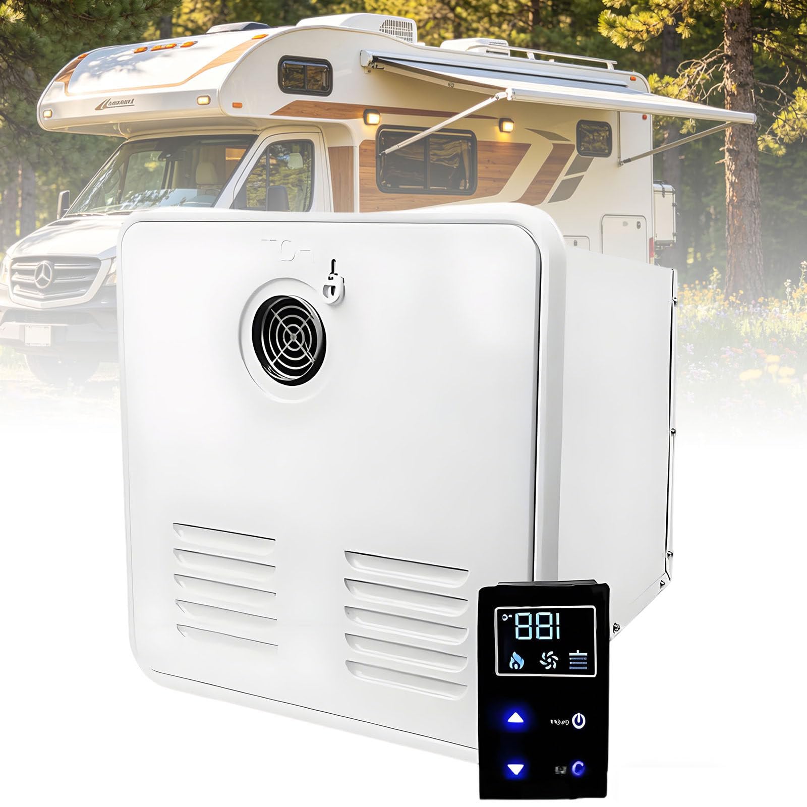 Ymnogjie On Demand Instant Gas Rv Instant Hot Water Heater,55,000 Dc 12v Instant Shower Water Heater Camper,Motorhome Water Heater,for Camping,Trips,Rv,Pet Washing White