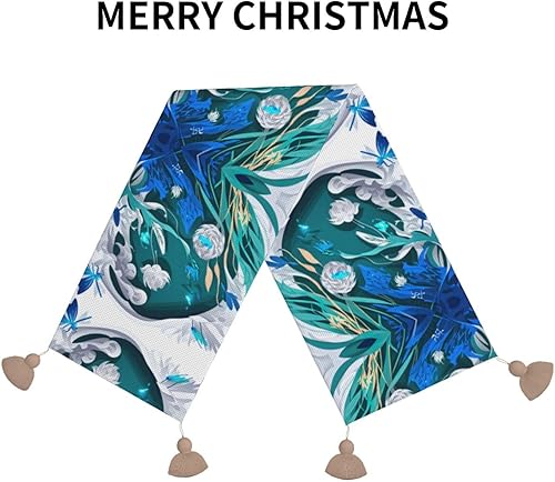 Miniatura 3 de Blue Fly Dragonfly Christmas Table Runner,Holiday Table Runner - Amplifying Your Dining Atmosphere