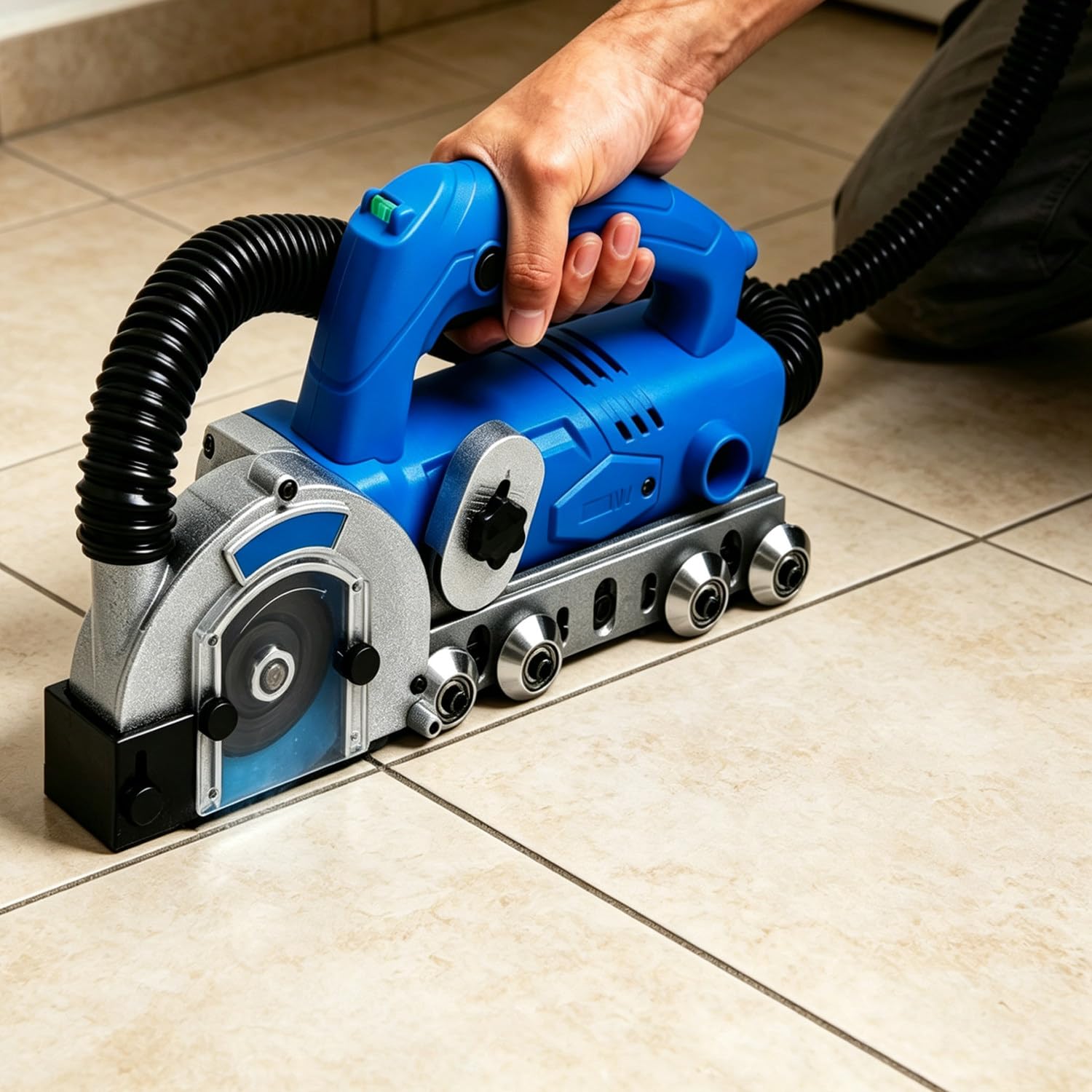 Kit outil électrique joints carrelage 1200W aspirant