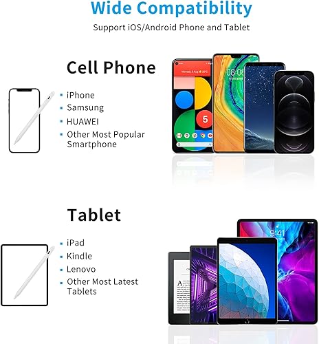 Miniatura 4 de Active Pen para Kindle Fire HD, lápiz óptico electrónico compatible con Tienda Pen para Kindly Fire HD, bueno para escribir y dibujar, color blanco