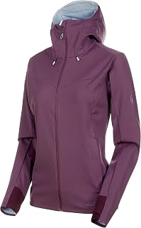 Mammut Ultimate V Women's Softshell Jacket with Hood, Womens, 1011-00072, Galaxy-zen Melange, XS