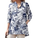 ☀【Ocasión】:Esta camisa informal de manga media es adecuada para salir, ir a la playa, ir de fiesta, ir al trabajo, ir al trabajo, ir al club, a la escuela, a la oficina, a las vacaciones, a la fiesta, al cóctel, etc. 3/4 de las mangas semilargas son perfecto para la protección solar. Perfecto para llevar comodidad en la oficina.