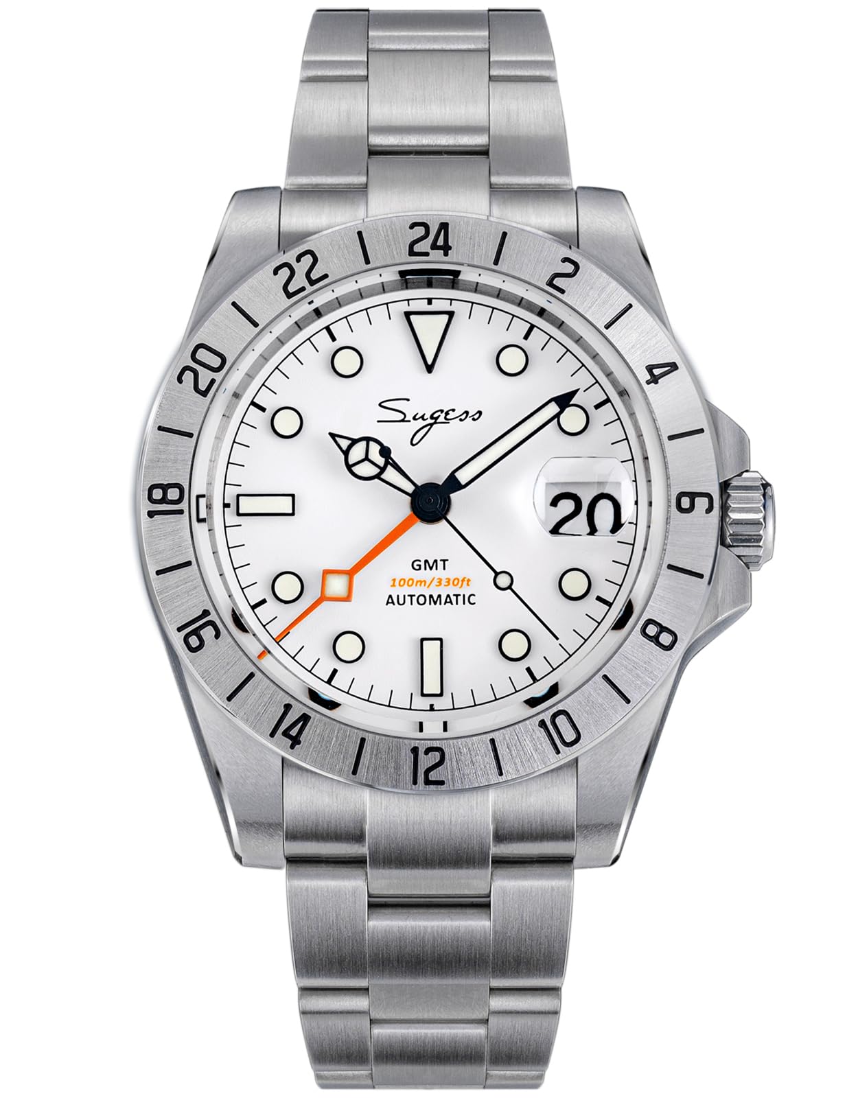Sugess BB GMT S463.04 - Orologio meccanico da uomo, in vetro zaffiro, 100 m