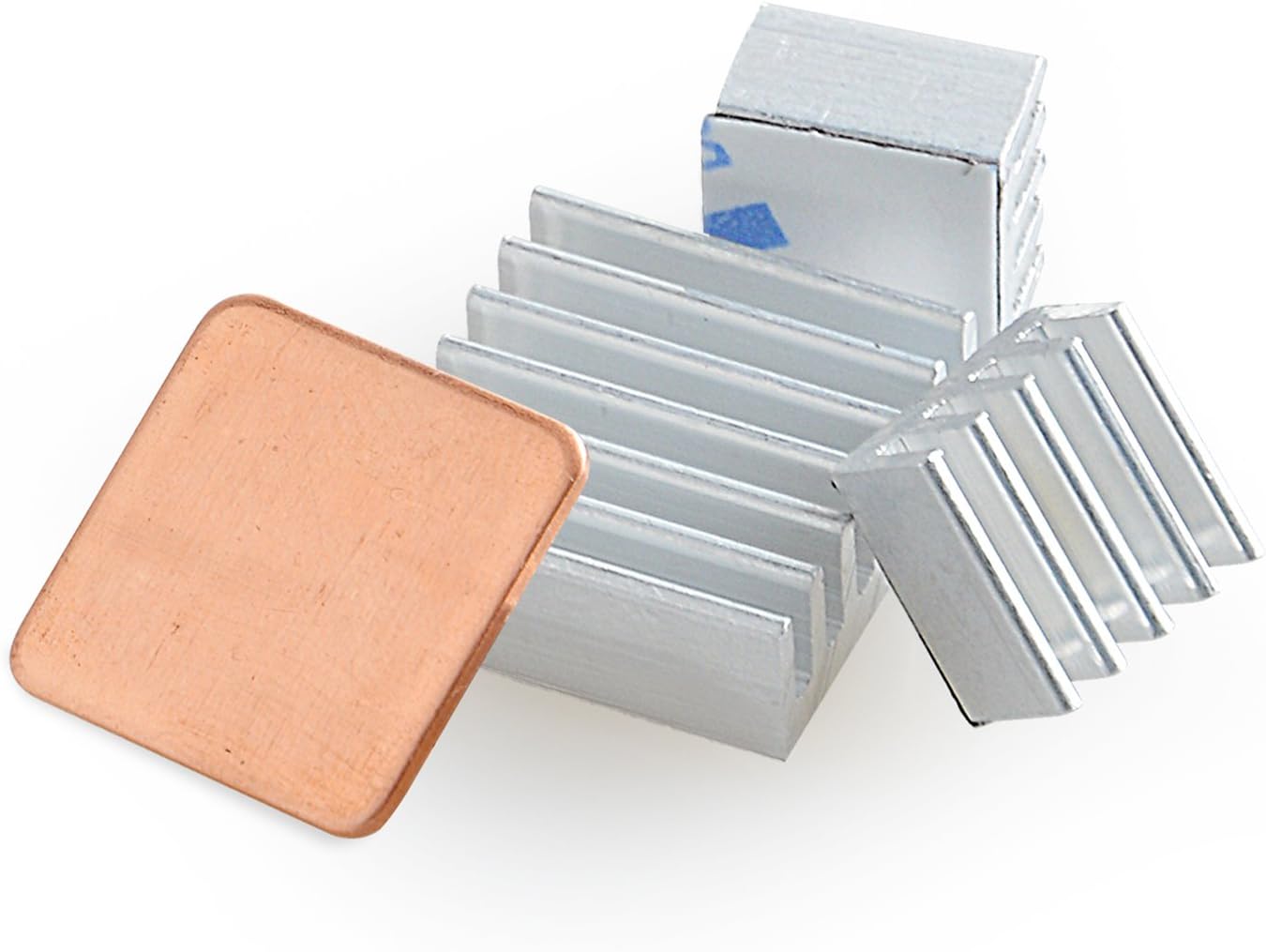 Aukru Aluminum Raspberry Pi Heatsink, Silver Pack of 4 (3+1)